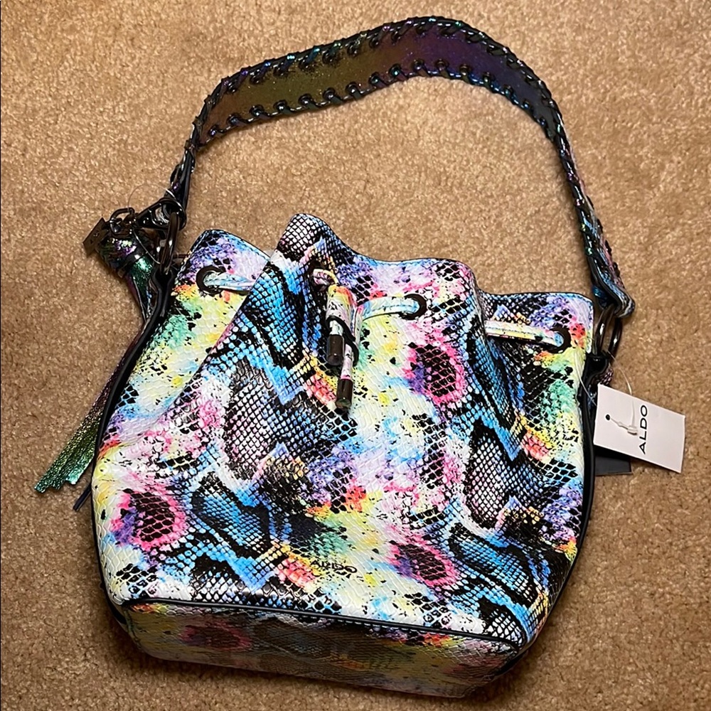Aldo Multicolor Snake Print Women's Bag
